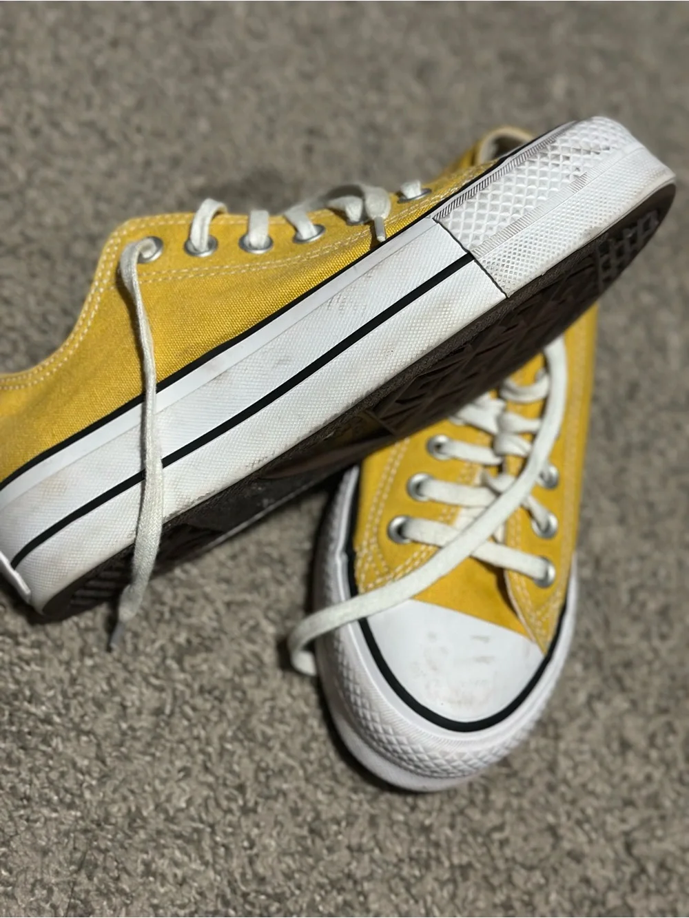 Converse Chuck Taylor All Star Low Top Sneakers in Yellow and White